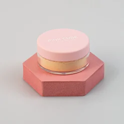 Online Loose Powder - Pink Cube (01 Banana) Make Up