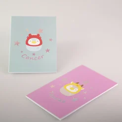 New Quaderno Rilegato A Punto - Collezione Segni Zodiacali (A5) - (2Pz) Notebook