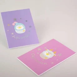 New Quaderno Rilegato A Punto - Collezione Segni Zodiacali (A5) - (2Pz) Notebook