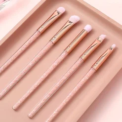 Discount Set Di 5 Pennelli Per Occhi Con Manico Glitter Make Up Tools