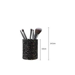 Sale Set Di Pennelli Per Il Trucco Con Contenitore Nero Make Up Tools