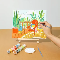 Sale Tela Con Cavalletto E Tempere Diy